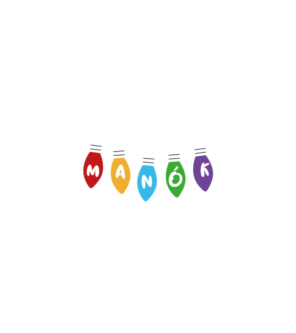 Karácsonyi manók - babamanó minta fehér pólón