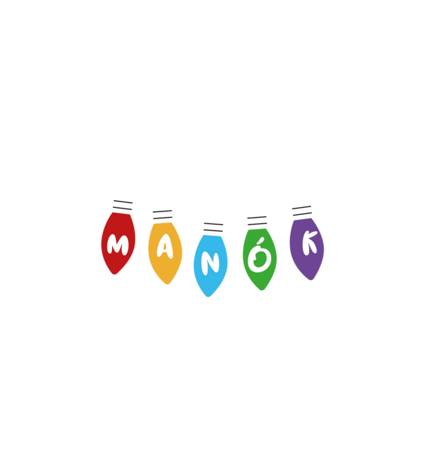 Karácsonyi manók - Anyamanó minta fehér pólón