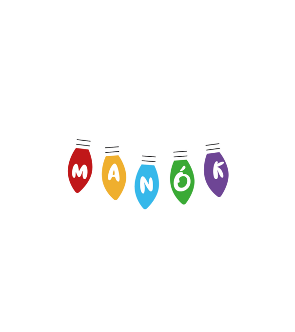 Karácsonyi manók - babamanó minta fehér pólón