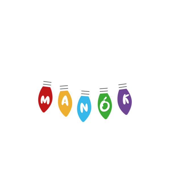 Karácsonyi manók - Apamanó minta fehér pólón