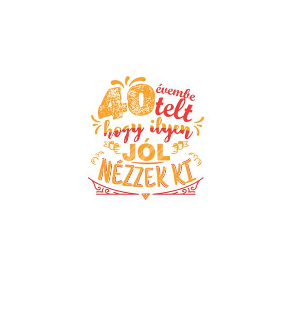 Szülinap - 40 év minta fekete pólón