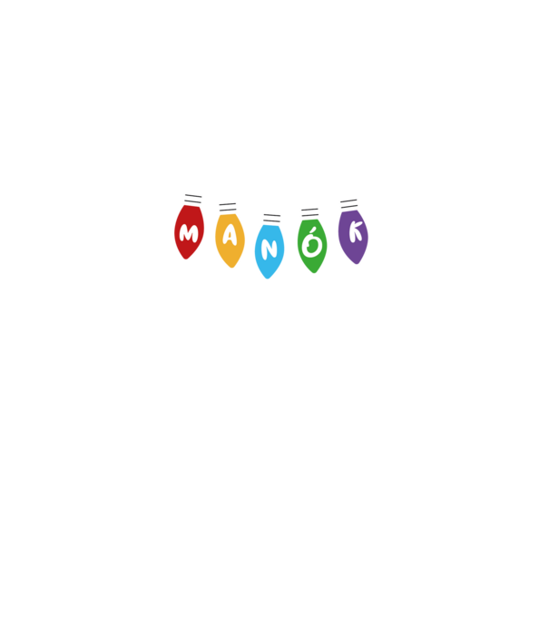 Karácsonyi manók - Anyamanó minta fehér pólón