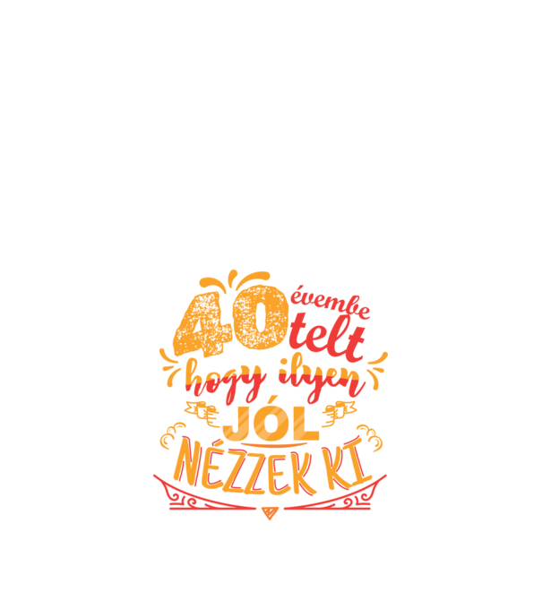 Szülinap - 40 év minta fekete pólón