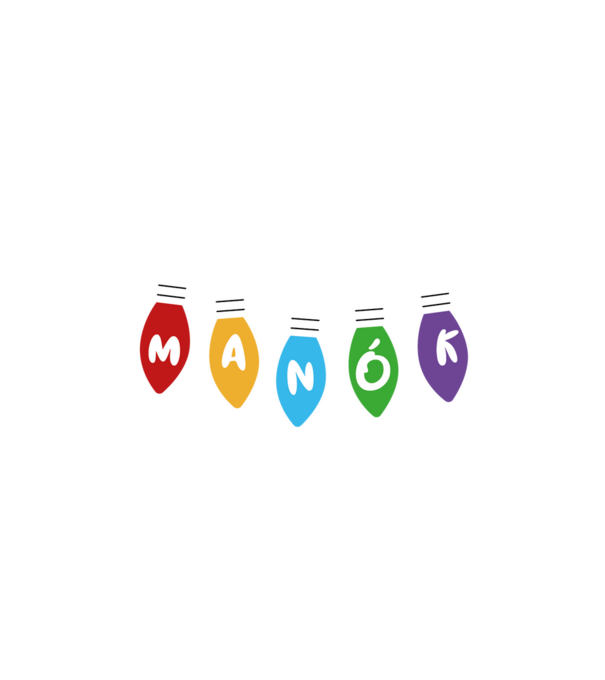 Karácsonyi manók - Anyamanó minta fehér pólón