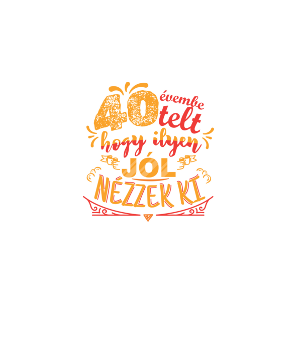 Szülinap - 40 év minta sötétkék pólón
