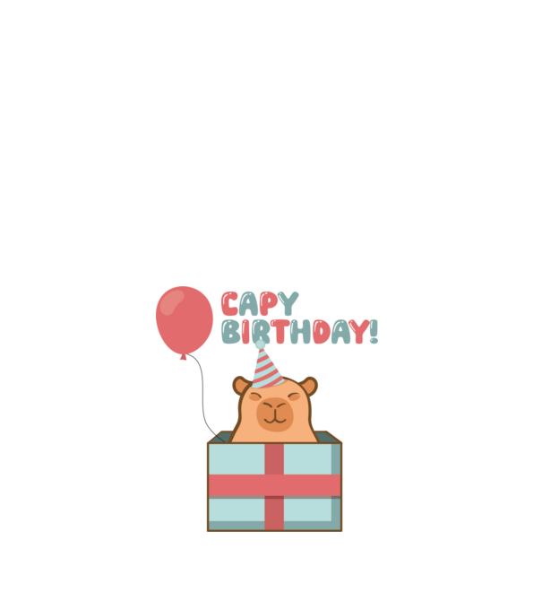 Capy birthday! minta fehér pólón