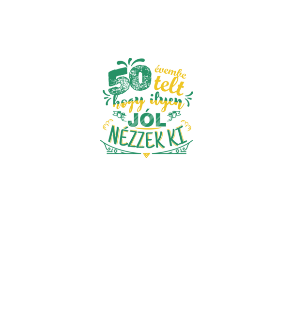 50. születésnap minta fekete pólón