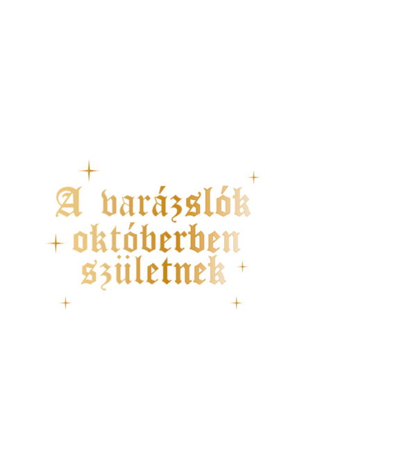 A varázslók októberben születnek minta fekete pólón