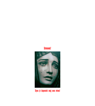 Istenem minta fehér pólón