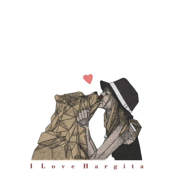 I Love Hargita minta fehér pólón
