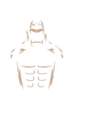 gorilla minta fekete pólón