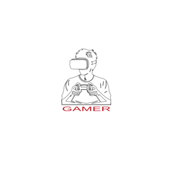 gamer minta farmerkék pólón