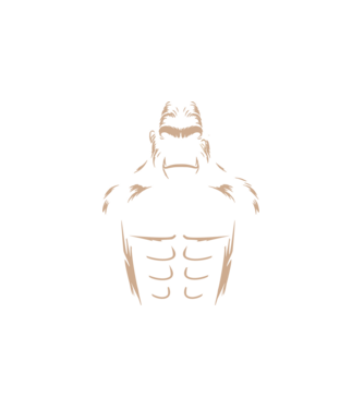 gorilla minta fehér pólón