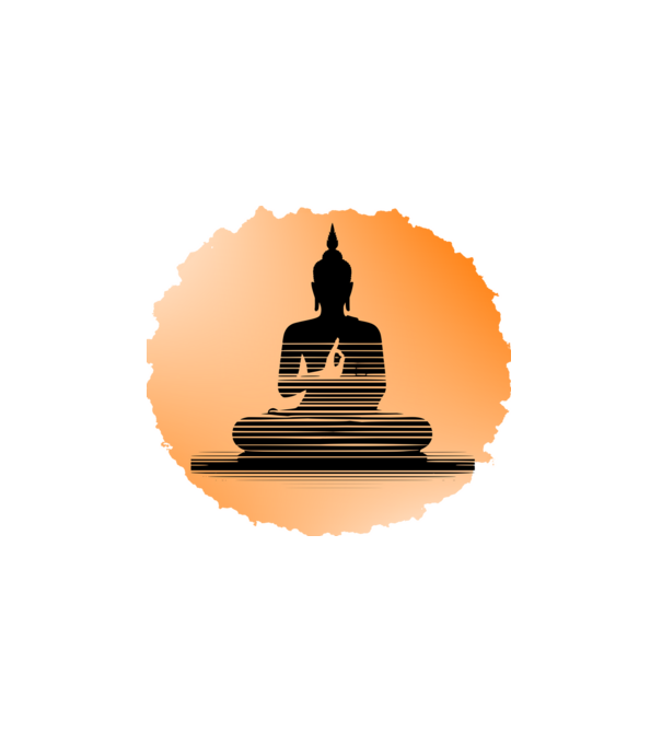 buddha minta fehér pólón