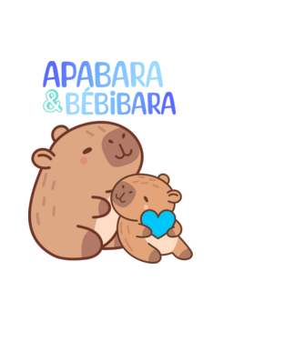 Apabara - Bébibara Apa-fia Kapibara minta világoskék pólón