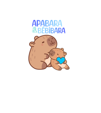 Apabara - Bébibara Apa-fia Kapibara minta fehér pólón
