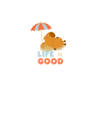 Capybara Life is good minta fehér pólón
