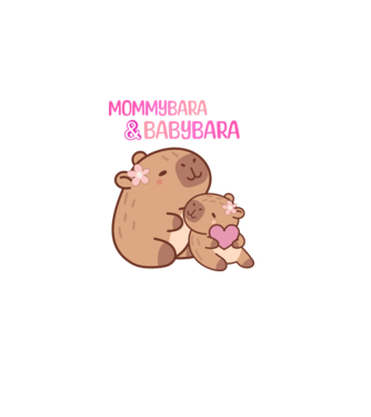 Anya-lánya Kapibara (Mommy Baby) minta fehér pólón