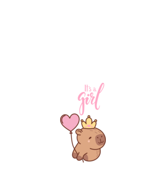 It's a girl Capybara minta fehér pólón