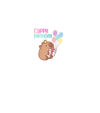 Happy Birthday - Cappy Birthday minta fehér pólón