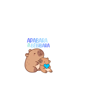Apabara - Bébibara Apa-fia Kapibara minta világos rózsaszín pólón