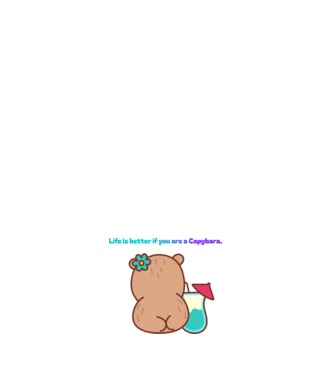 Life is better - capybara minta fehér pólón