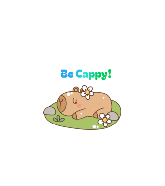 Be Happy - Be Cappy Humoros feliratos minta fehér/piros pólón