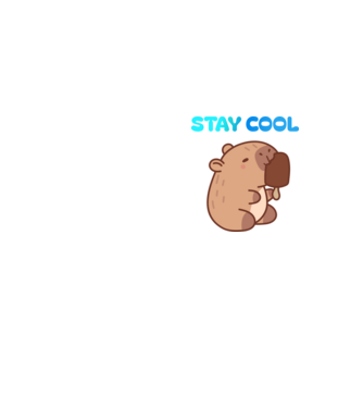 Fagyi capybara minta neonsárga pólón