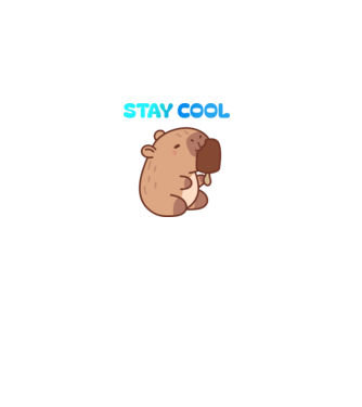 Fagyi capybara minta fehér pólón