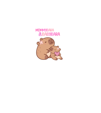 Anya-lánya Kapibara (Mommy Baby) minta fehér pólón