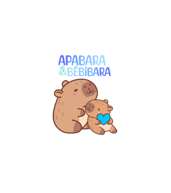 Apabara - Bébibara Apa-fia Kapibara minta fehér pólón