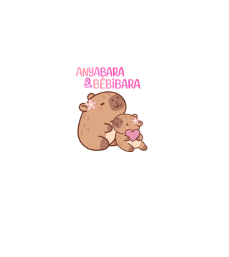 Anyabara - Bébibara Capybara minta fehér pólón