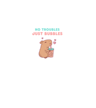 Bubble Tea Capybara minta fehér pólón