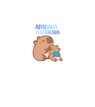 Apabara - Bébibara Apa-fia Kapibara minta fehér pólón