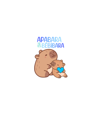 Apabara - Bébibara Apa-fia Kapibara minta homokszín pólón