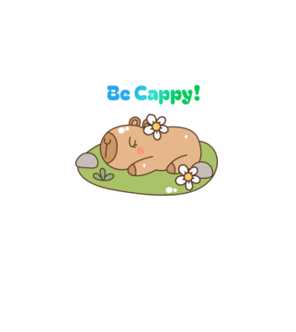 Be Happy - Be Cappy Humoros feliratos minta fehér pólón