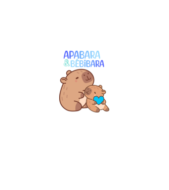 Apabara - Bébibara Apa-fia Kapibara minta fehér/piros pólón