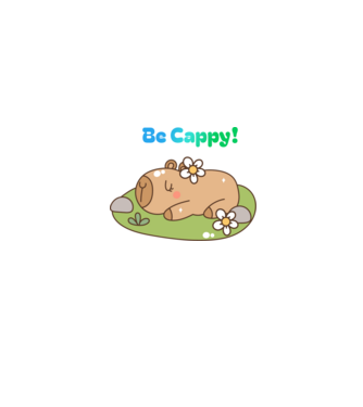 Be Happy - Be Cappy Humoros feliratos minta homokszín pólón