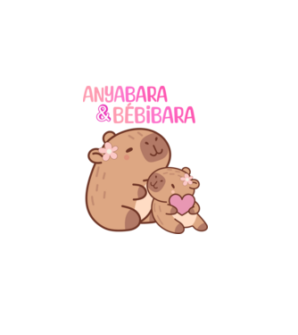 Anyabara - Bébibara Capybara minta fehér pólón