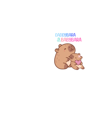 Apa lánya Capybara minta neonsárga pólón