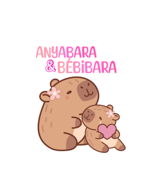 Anyabara - Bébibara Capybara minta fehér pólón
