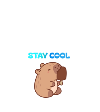 Fagyi capybara minta fehér pólón