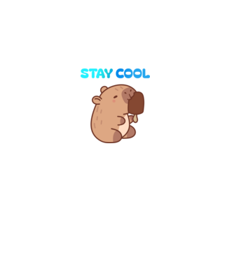 Fagyi capybara minta fehér pólón