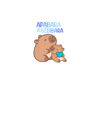 Apabara - Bébibara Apa-fia Kapibara minta dusty pink pólón