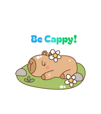 Be Happy - Be Cappy Humoros feliratos minta fehér pólón