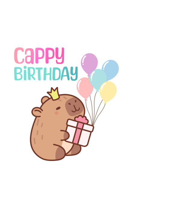 Happy Birthday - Cappy Birthday minta világoskék pólón