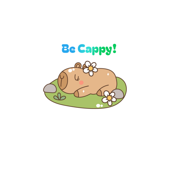 Be Happy - Be Cappy Humoros feliratos minta fehér pólón