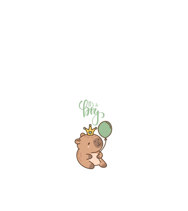 It's a Boy Capybara minta fehér pólón