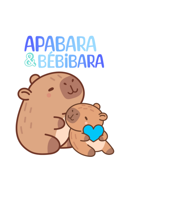 Apabara - Bébibara Apa-fia Kapibara minta fekete pólón