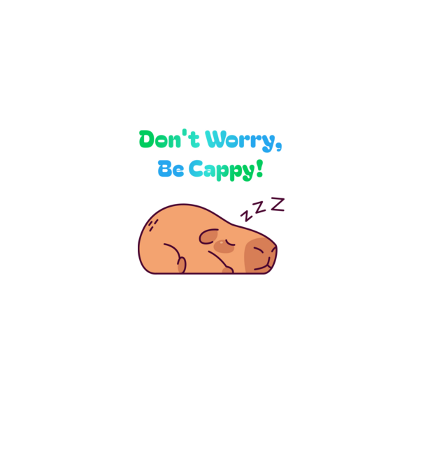 Don't Worry Capybara minta királykék pólón